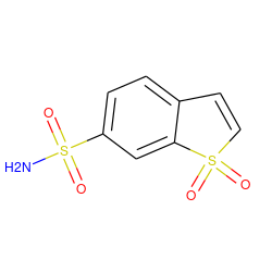 NS(=O)(=O)c1ccc2c(c1)S(=O)(=O)C=C2 ZINC000000008865