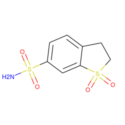 NS(=O)(=O)c1ccc2c(c1)S(=O)(=O)CC2 ZINC000028526586