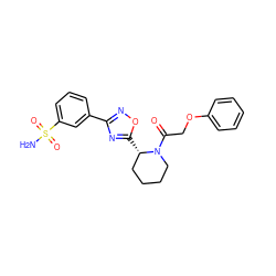 NS(=O)(=O)c1cccc(-c2noc([C@H]3CCCCN3C(=O)COc3ccccc3)n2)c1 ZINC000137234061