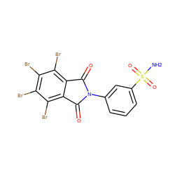 NS(=O)(=O)c1cccc(N2C(=O)c3c(Br)c(Br)c(Br)c(Br)c3C2=O)c1 ZINC000096934386