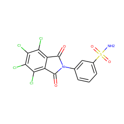 NS(=O)(=O)c1cccc(N2C(=O)c3c(Cl)c(Cl)c(Cl)c(Cl)c3C2=O)c1 ZINC000096916533