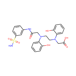 NS(=O)(=O)c1cccc(NC(=O)CN(CCN(CC(=O)O)c2ccccc2O)c2ccccc2O)c1 ZINC000013472954