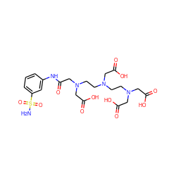 NS(=O)(=O)c1cccc(NC(=O)CN(CCN(CCN(CC(=O)O)CC(=O)O)CC(=O)O)CC(=O)O)c1 ZINC000029234897