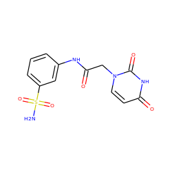 NS(=O)(=O)c1cccc(NC(=O)Cn2ccc(=O)[nH]c2=O)c1 ZINC000027398445