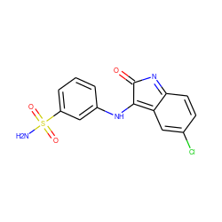 NS(=O)(=O)c1cccc(NC2=c3cc(Cl)ccc3=NC2=O)c1 ZINC000653728708