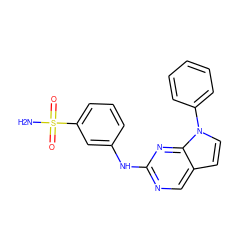 NS(=O)(=O)c1cccc(Nc2ncc3ccn(-c4ccccc4)c3n2)c1 ZINC000063298121