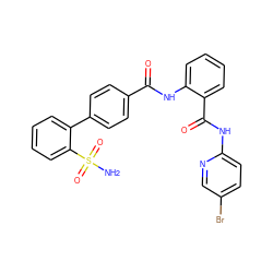 NS(=O)(=O)c1ccccc1-c1ccc(C(=O)Nc2ccccc2C(=O)Nc2ccc(Br)cn2)cc1 ZINC000001493942