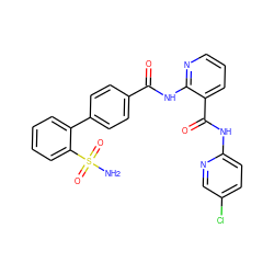 NS(=O)(=O)c1ccccc1-c1ccc(C(=O)Nc2ncccc2C(=O)Nc2ccc(Cl)cn2)cc1 ZINC000028096285