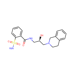 NS(=O)(=O)c1ccccc1C(=O)NC[C@@H](O)CN1CCc2ccccc2C1 ZINC000217041536