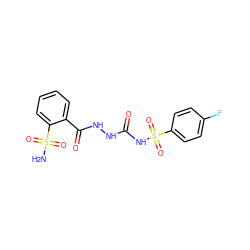 NS(=O)(=O)c1ccccc1C(=O)NNC(=O)NS(=O)(=O)c1ccc(F)cc1 ZINC000013612948