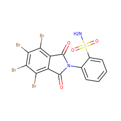 NS(=O)(=O)c1ccccc1N1C(=O)c2c(Br)c(Br)c(Br)c(Br)c2C1=O ZINC000096934387