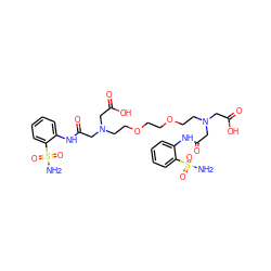 NS(=O)(=O)c1ccccc1NC(=O)CN(CCOCCOCCN(CC(=O)O)CC(=O)Nc1ccccc1S(N)(=O)=O)CC(=O)O ZINC000029250095