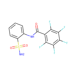 NS(=O)(=O)c1ccccc1NC(=O)c1c(F)c(F)c(F)c(F)c1F ZINC000013835310