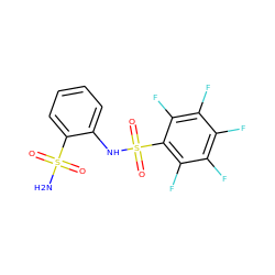 NS(=O)(=O)c1ccccc1NS(=O)(=O)c1c(F)c(F)c(F)c(F)c1F ZINC000005582846