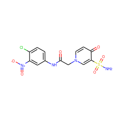 NS(=O)(=O)c1cn(CC(=O)Nc2ccc(Cl)c([N+](=O)[O-])c2)ccc1=O ZINC000095560308