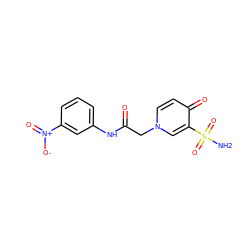 NS(=O)(=O)c1cn(CC(=O)Nc2cccc([N+](=O)[O-])c2)ccc1=O ZINC000095560951