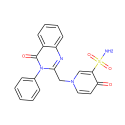 NS(=O)(=O)c1cn(Cc2nc3ccccc3c(=O)n2-c2ccccc2)ccc1=O ZINC000095561499