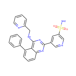 NS(=O)(=O)c1cncc(-c2nc(NCc3ccccn3)c3c(-c4ccccc4)cccc3n2)c1 ZINC000116369258