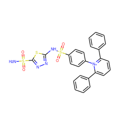 NS(=O)(=O)c1nnc(NS(=O)(=O)c2ccc(-[n+]3c(-c4ccccc4)cccc3-c3ccccc3)cc2)s1 ZINC000014956403