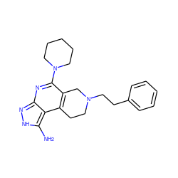 Nc1[nH]nc2nc(N3CCCCC3)c3c(c12)CCN(CCc1ccccc1)C3 ZINC000084466209