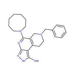 Nc1[nH]nc2nc(N3CCCCCCC3)c3c(c12)CCN(Cc1ccccc1)C3 ZINC000049110811