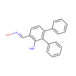 Nc1c(/C=N/O)ccc(-c2ccccc2)c1-c1ccccc1 ZINC000013526882