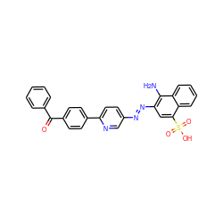 Nc1c(/N=N/c2ccc(-c3ccc(C(=O)c4ccccc4)cc3)nc2)cc(S(=O)(=O)O)c2ccccc12 ZINC000223748422