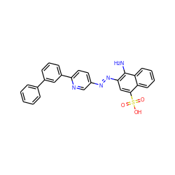 Nc1c(/N=N/c2ccc(-c3cccc(-c4ccccc4)c3)nc2)cc(S(=O)(=O)O)c2ccccc12 ZINC000223755957