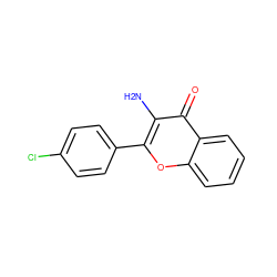 Nc1c(-c2ccc(Cl)cc2)oc2ccccc2c1=O ZINC000000161728