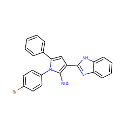 Nc1c(-c2nc3ccccc3[nH]2)cc(-c2ccccc2)n1-c1ccc(Br)cc1 ZINC000101597461