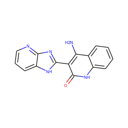 Nc1c(-c2nc3ncccc3[nH]2)c(=O)[nH]c2ccccc12 ZINC000036176816