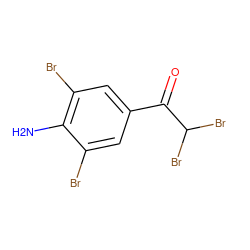 Nc1c(Br)cc(C(=O)C(Br)Br)cc1Br ZINC000072107876