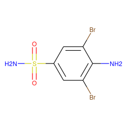 Nc1c(Br)cc(S(N)(=O)=O)cc1Br ZINC000002146706