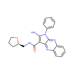 Nc1c(C(=O)NC[C@H]2CCCO2)c2nc3ccccc3nc2n1-c1ccccc1 ZINC000002291183