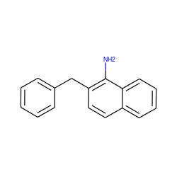 Nc1c(Cc2ccccc2)ccc2ccccc12 ZINC000027194598