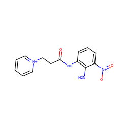 Nc1c(NC(=O)CC[n+]2ccccc2)cccc1[N+](=O)[O-] ZINC000004661288