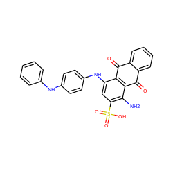 Nc1c(S(=O)(=O)O)cc(Nc2ccc(Nc3ccccc3)cc2)c2c1C(=O)c1ccccc1C2=O ZINC000029130725