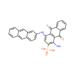 Nc1c(S(=O)(=O)O)cc(Nc2ccc3cc4ccccc4cc3c2)c2c1C(=O)c1ccccc1C2=O ZINC000045391793