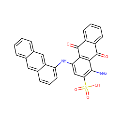 Nc1c(S(=O)(=O)O)cc(Nc2cccc3cc4ccccc4cc23)c2c1C(=O)c1ccccc1C2=O ZINC000045356830