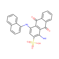 Nc1c(S(=O)(=O)O)cc(Nc2cccc3ccccc23)c2c1C(=O)c1ccccc1C2=O ZINC000013831235