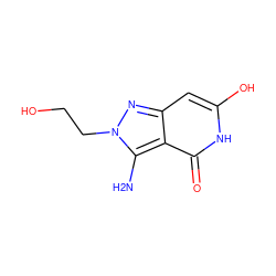 Nc1c2c(=O)[nH]c(O)cc2nn1CCO ZINC000100013331