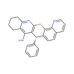 Nc1c2c(nc3c1[C@@H](c1ccccc1)c1ccc4cccnc4c1O3)CCCC2 ZINC001772619265