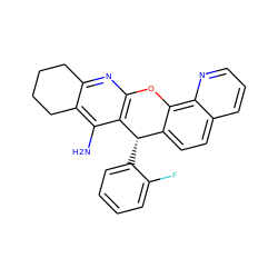 Nc1c2c(nc3c1[C@@H](c1ccccc1F)c1ccc4cccnc4c1O3)CCCC2 ZINC001772656727