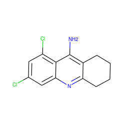 Nc1c2c(nc3cc(Cl)cc(Cl)c13)CCCC2 ZINC000013492737