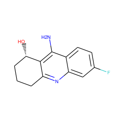 Nc1c2c(nc3cc(F)ccc13)CCC[C@@H]2O ZINC000014946467