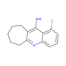 Nc1c2c(nc3cccc(Cl)c13)CCCCC2 ZINC000013864105