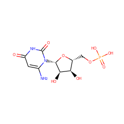 Nc1cc(=O)[nH]c(=O)n1[C@@H]1O[C@H](COP(=O)(O)O)[C@@H](O)[C@H]1O ZINC000014975890