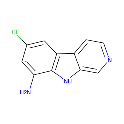 Nc1cc(Cl)cc2c1[nH]c1cnccc12 ZINC000100831976