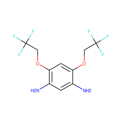 Nc1cc(N)c(OCC(F)(F)F)cc1OCC(F)(F)F ZINC000000509166