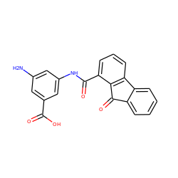 Nc1cc(NC(=O)c2cccc3c2C(=O)c2ccccc2-3)cc(C(=O)O)c1 ZINC000095562755